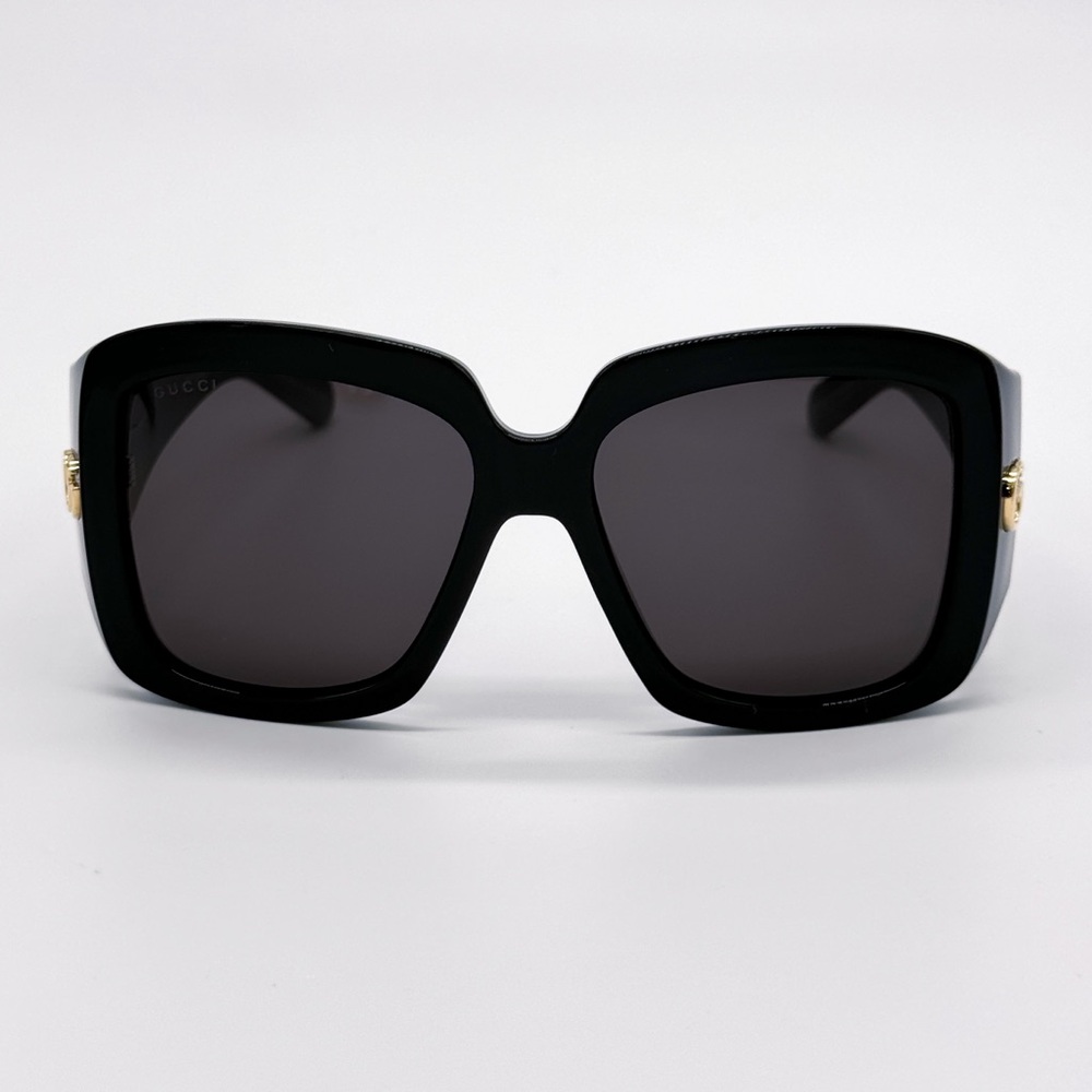 NEW GUCCI GG1402S 001 OVERSIZED WOMEN BLACK SUNGLASSES GUCCI - Picture 5 of 14